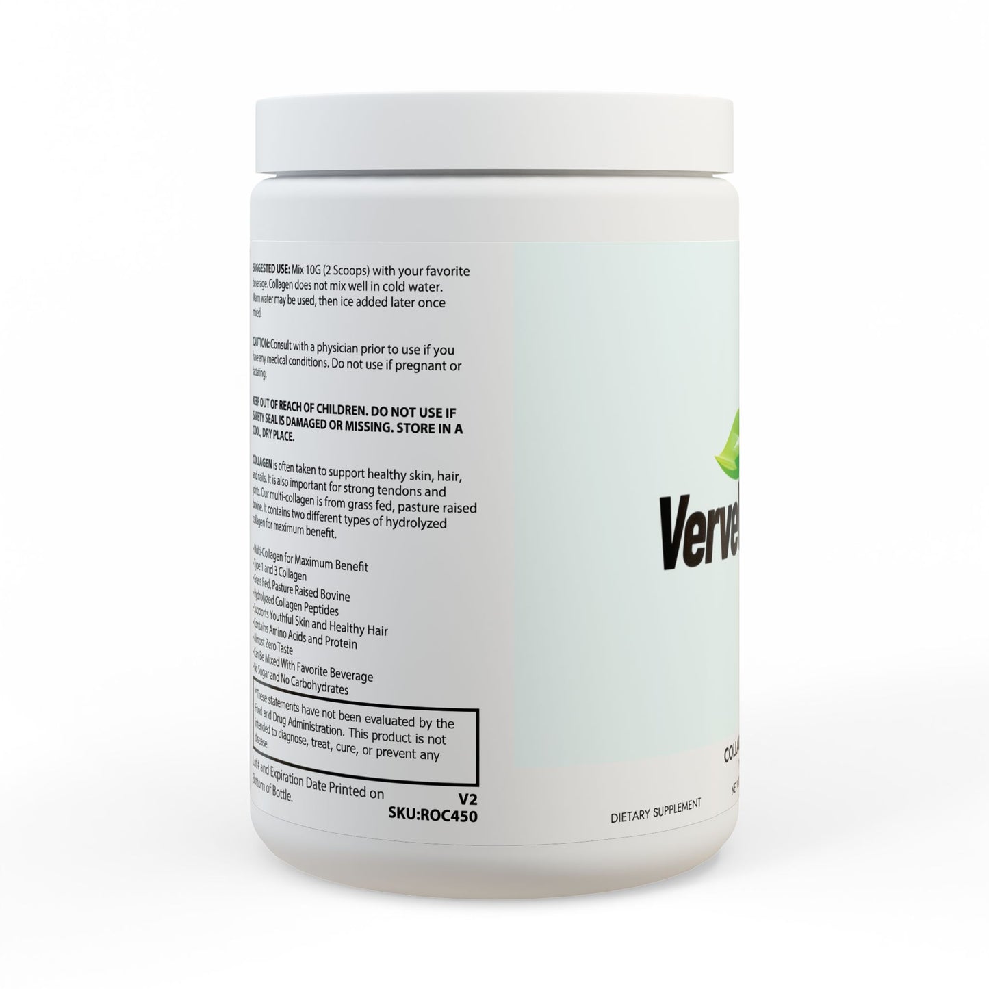 Collagen Peptides Type I & III Supplement (350g, 12.3oz)