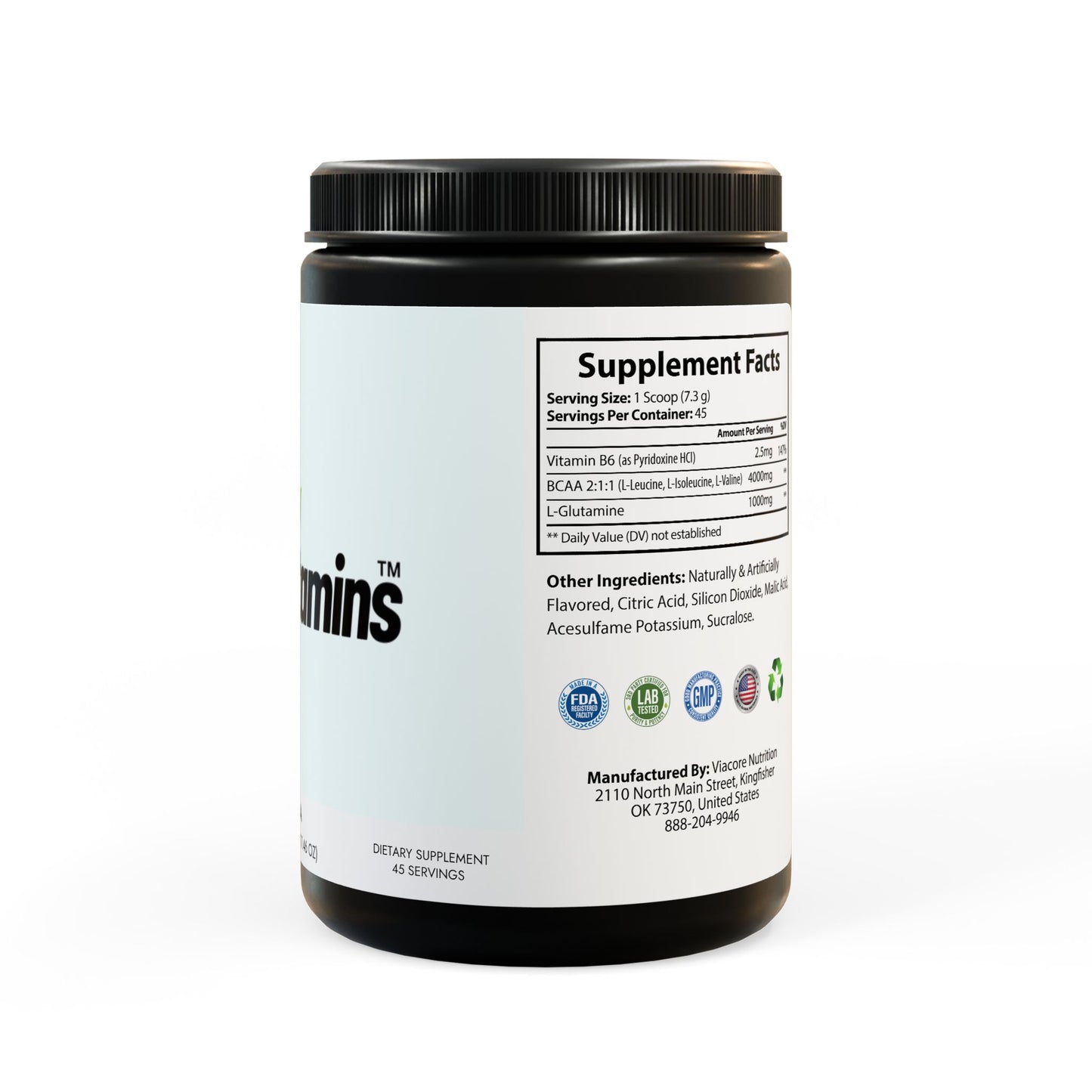 BCAA Supplement, Watermelon (325g, 11.46oz, 45 servings)