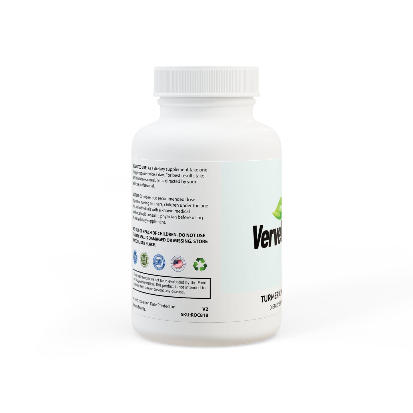 Turmeric with BioPerine® (Black Pepper Fruit Extract) Supplement (60 Capsules)