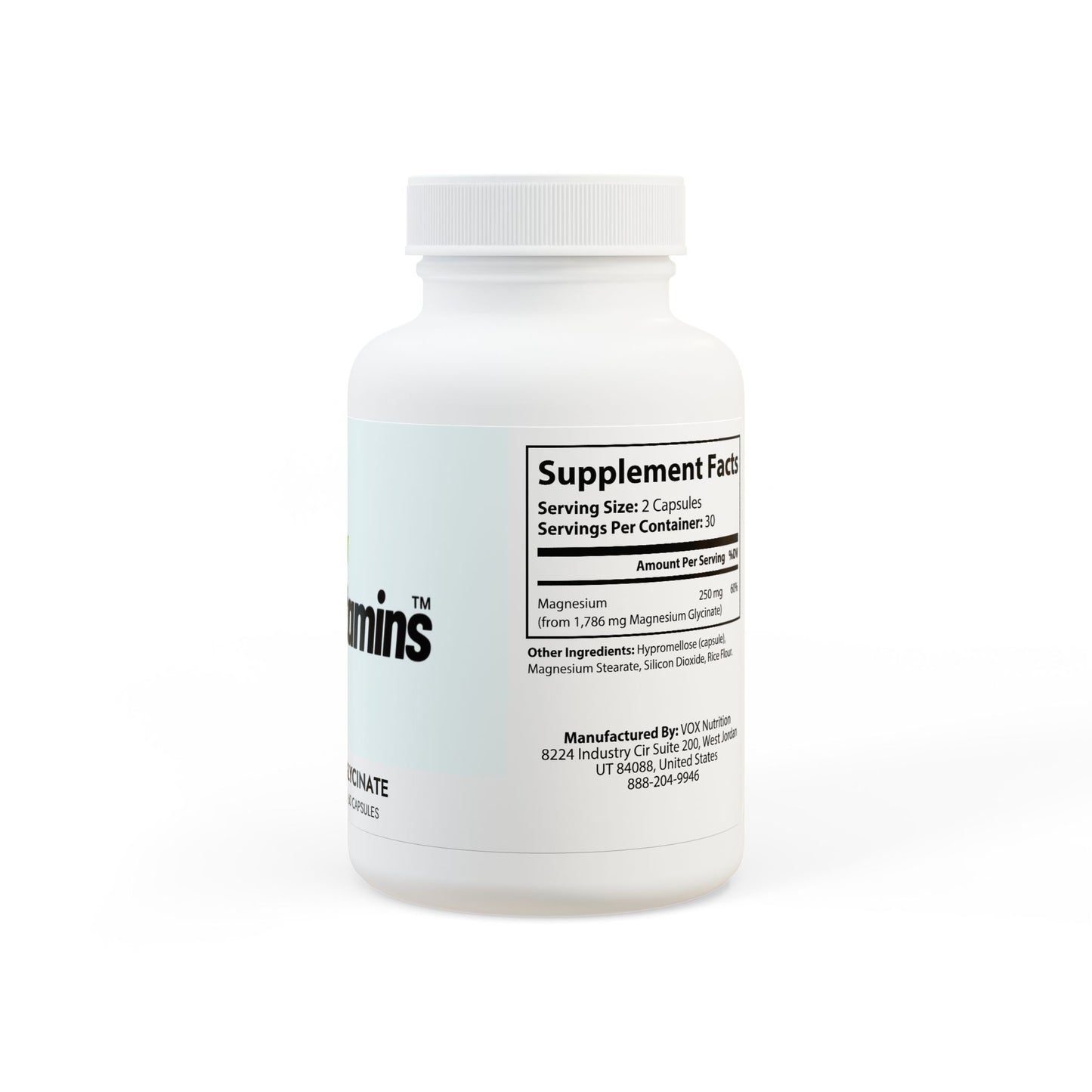 Magnesium Glycinate Supplement (60 Capsules)